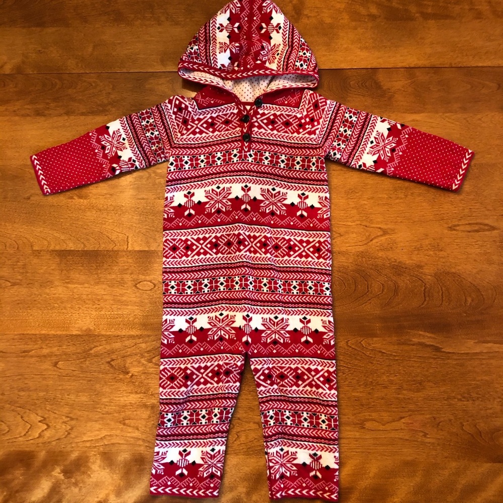 Hanna Andersson Red Sweater Romper